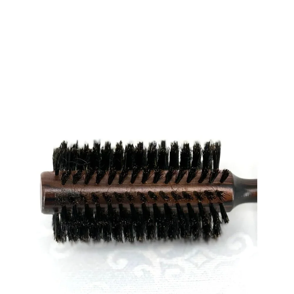 Conair Round Hair Brush With Boar‎ Bristles & Wood Handle